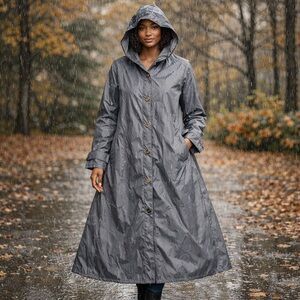 The Totes Coat Women’s Hooded Raincoat Trench Jacket Brown Size 10 Lightweight